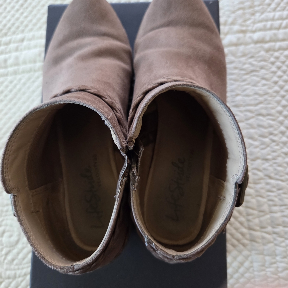 Women's Braided Ankle Boots - Brown - Picture 4 of 7